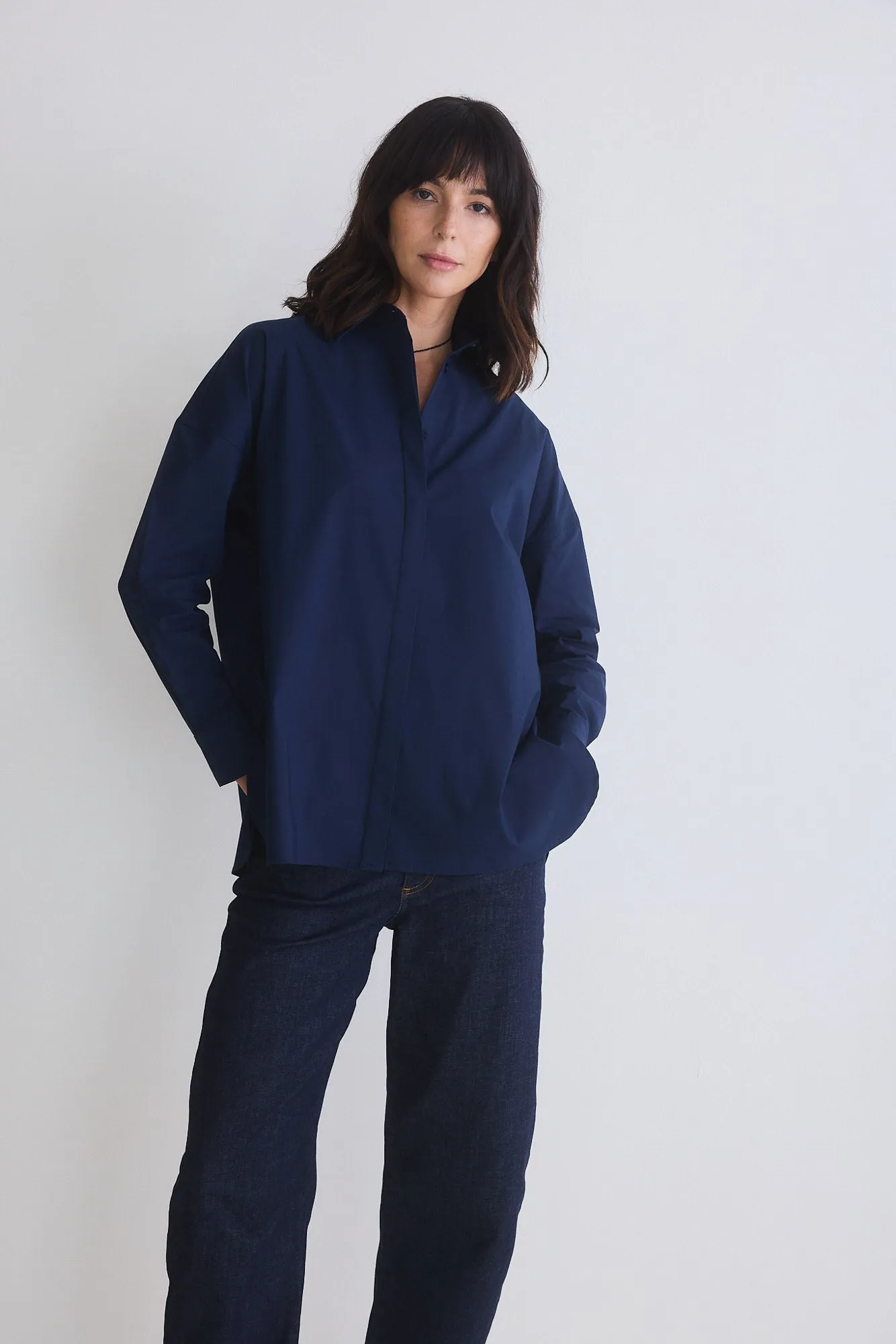 Refine Oversized Tunic With Buttons