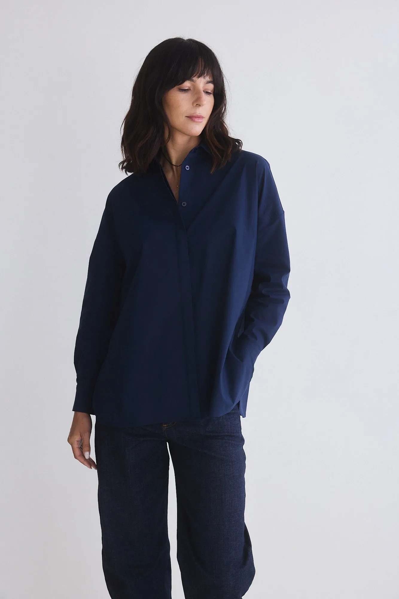Refine Oversized Tunic With Buttons