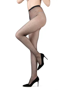 Rhinestone Mini-Fishnet Tights