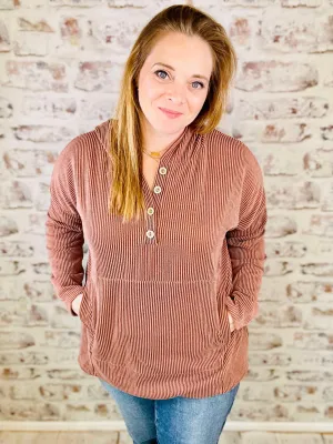 Ribbed Kangaroo Hoodie