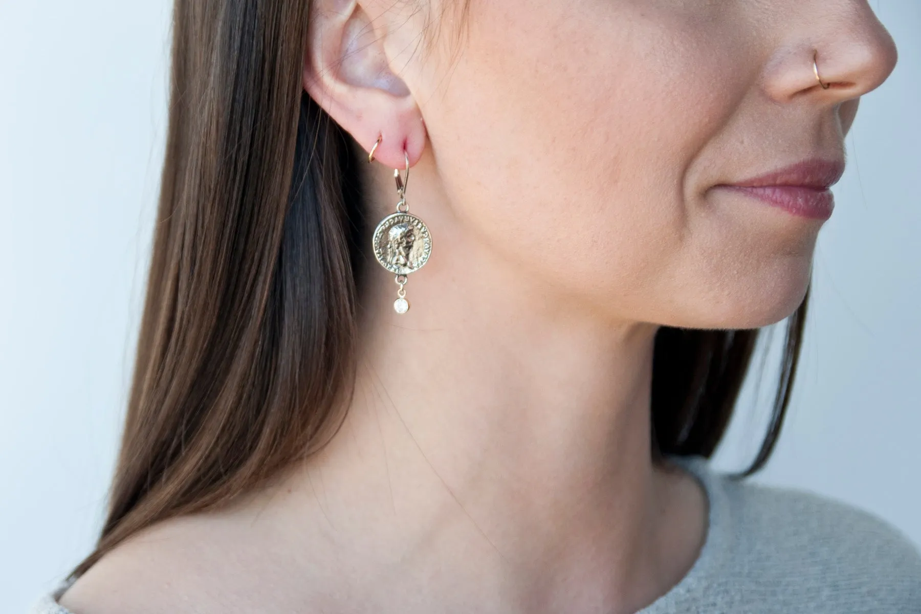 Roman Coin earrings