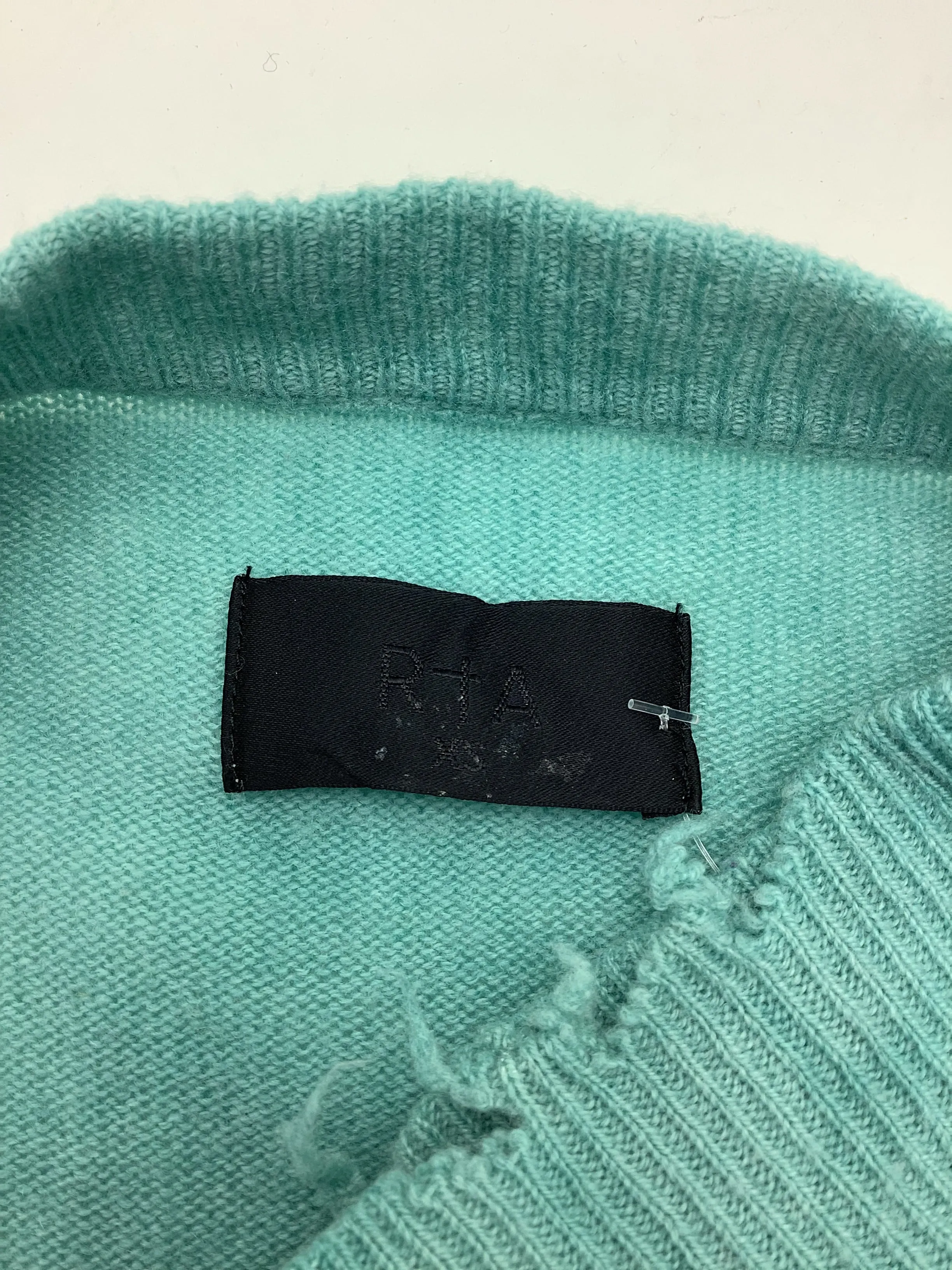 RTA Sweater V Neck Cashmere Teal Size: XS