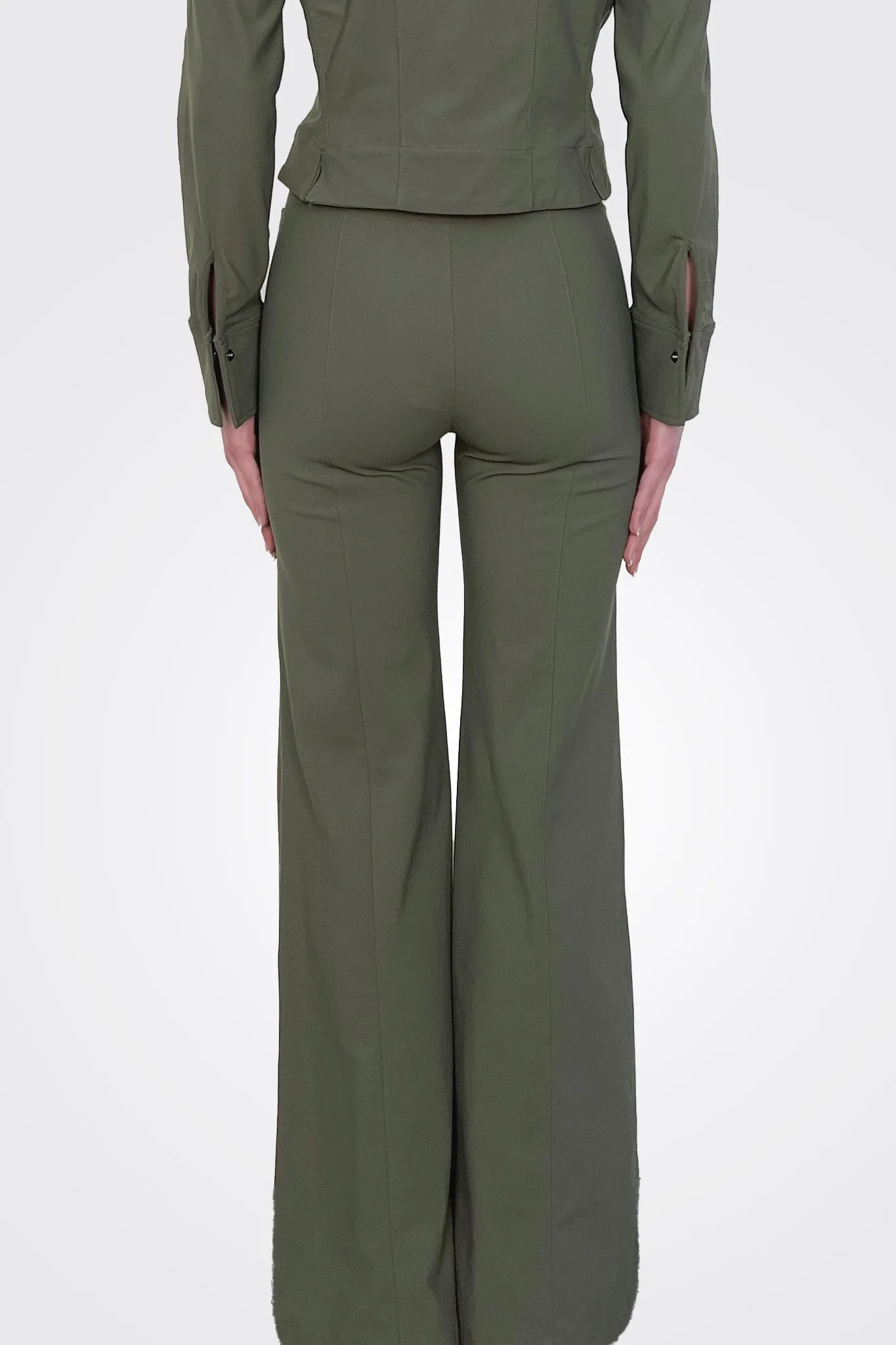 Rubie Tech Stretch Pull Up Wide Pant - Vert