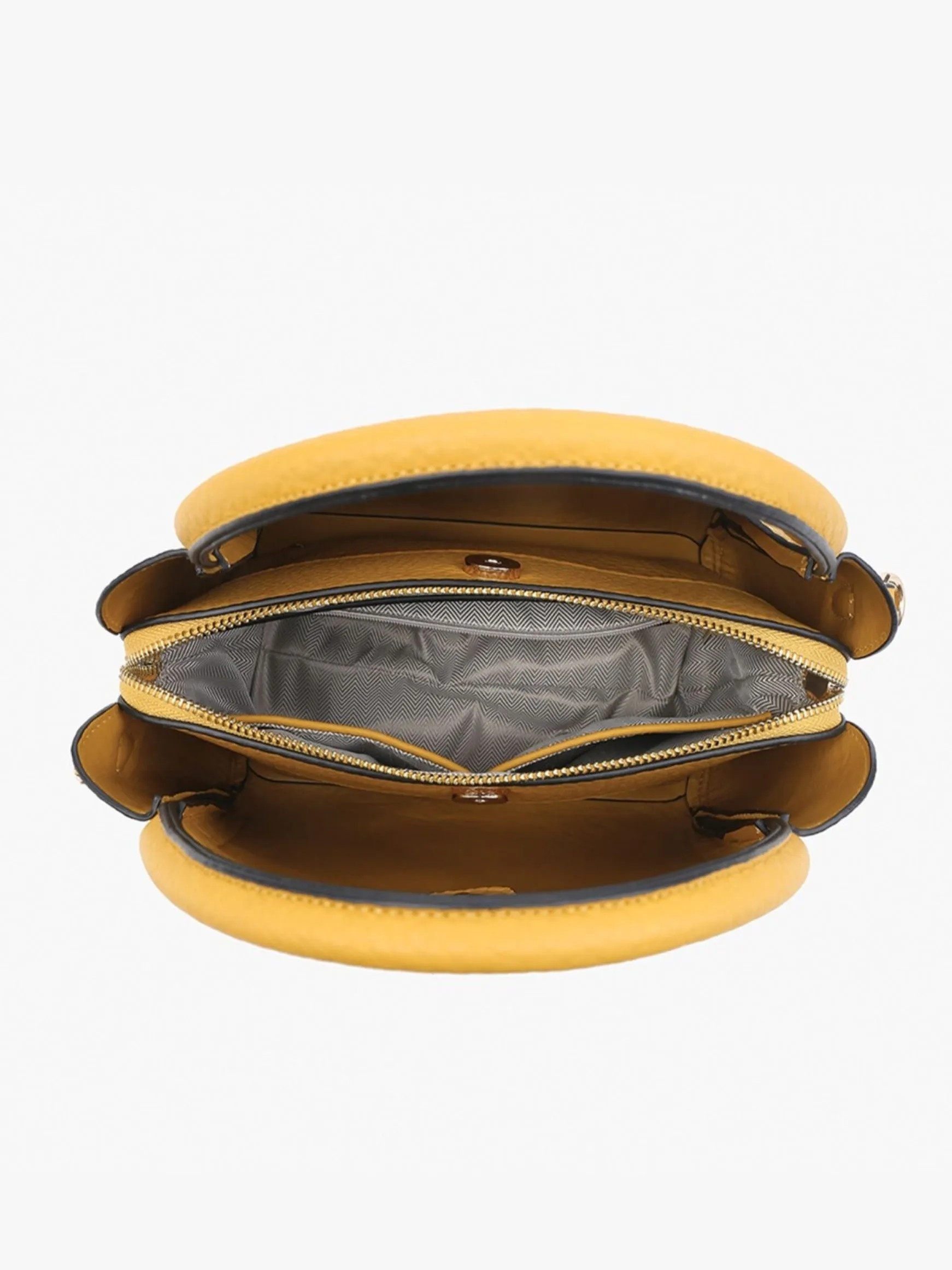 Ruby 3 Compartment Satchel, Mustard