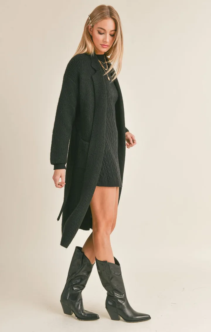 SAGE THE LABEL Krissy Belted Sweater Duster