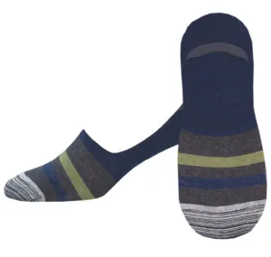 Sailor Stripe | No-Show Liner | Charcoal Heather