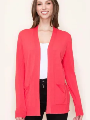 Salem Cardigan - Dark Coral
