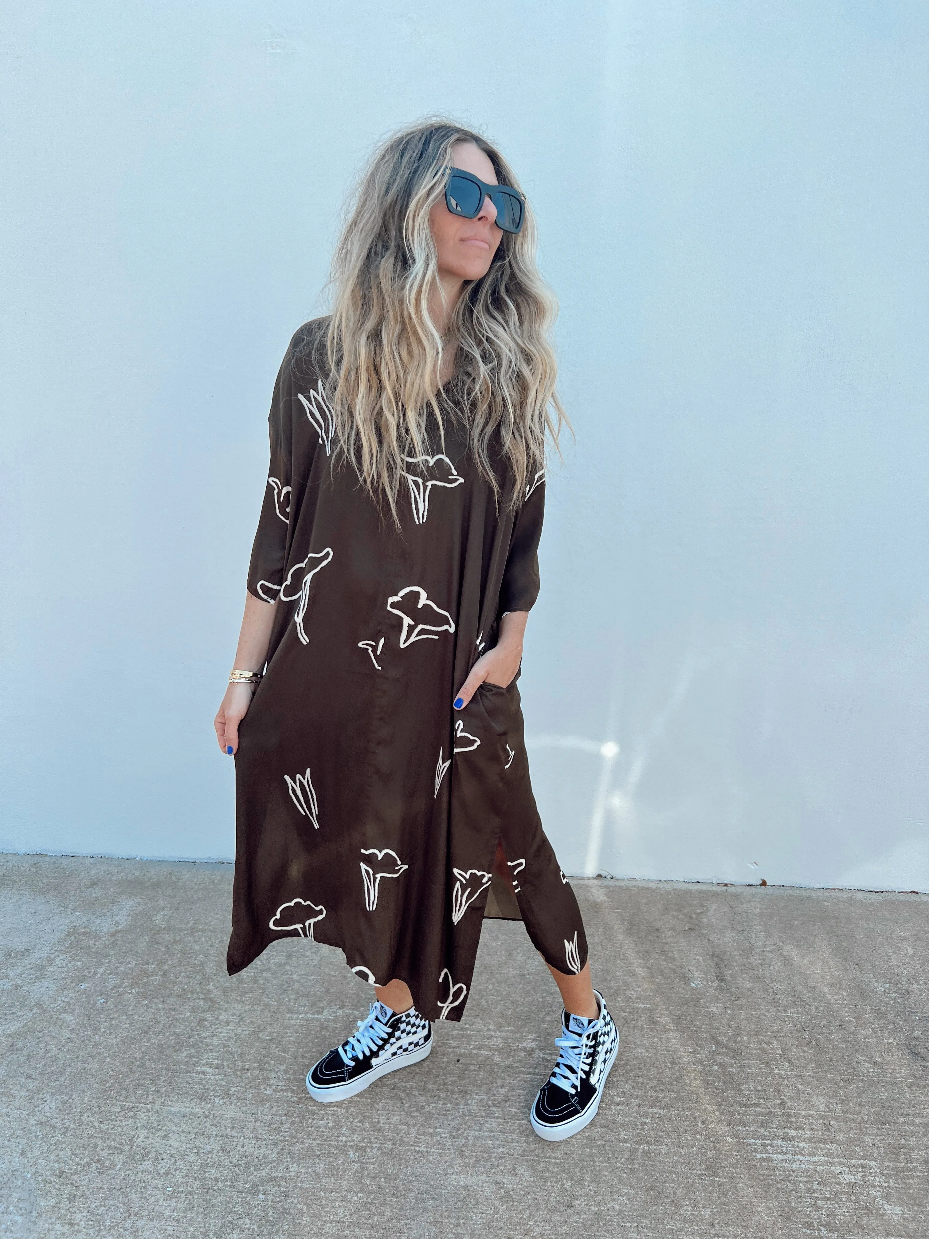 Satin Floral Tunic