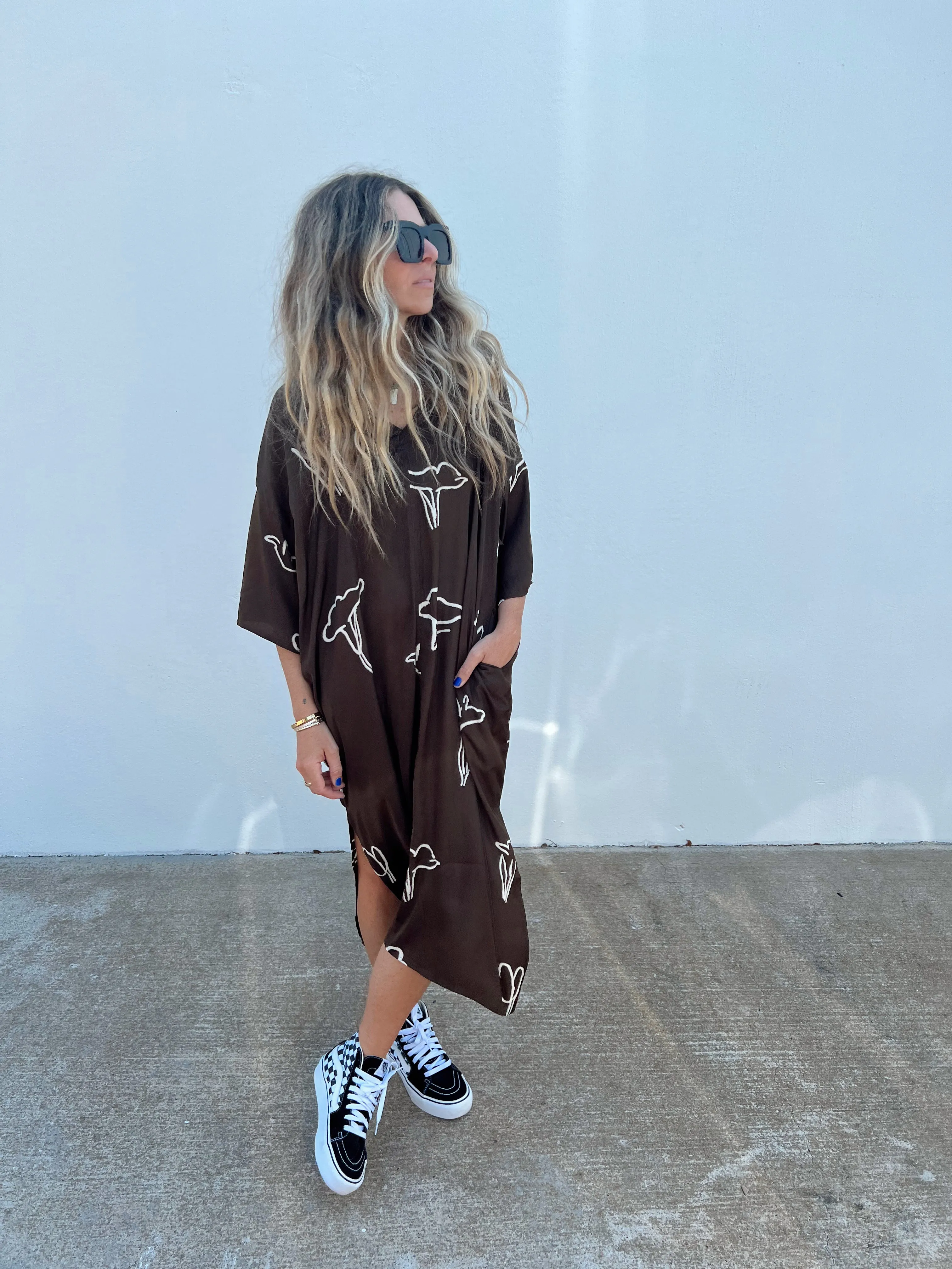 Satin Floral Tunic