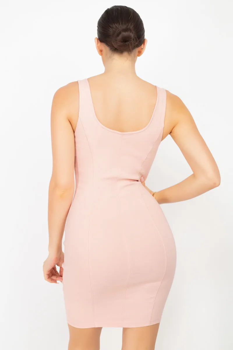 Scoop Neck Bodycon Mini Dress