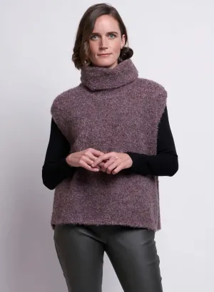 Scrunch Time Pop Over Sweater - Lilac/Green
