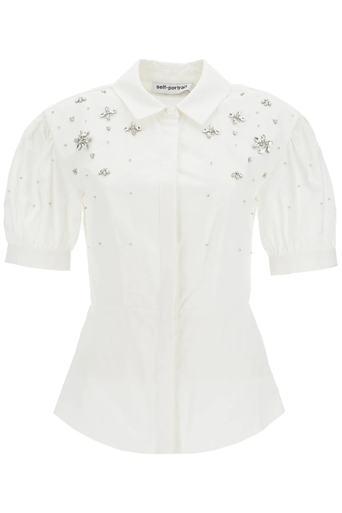 Self Portrait fitted cotton shirt with tailored