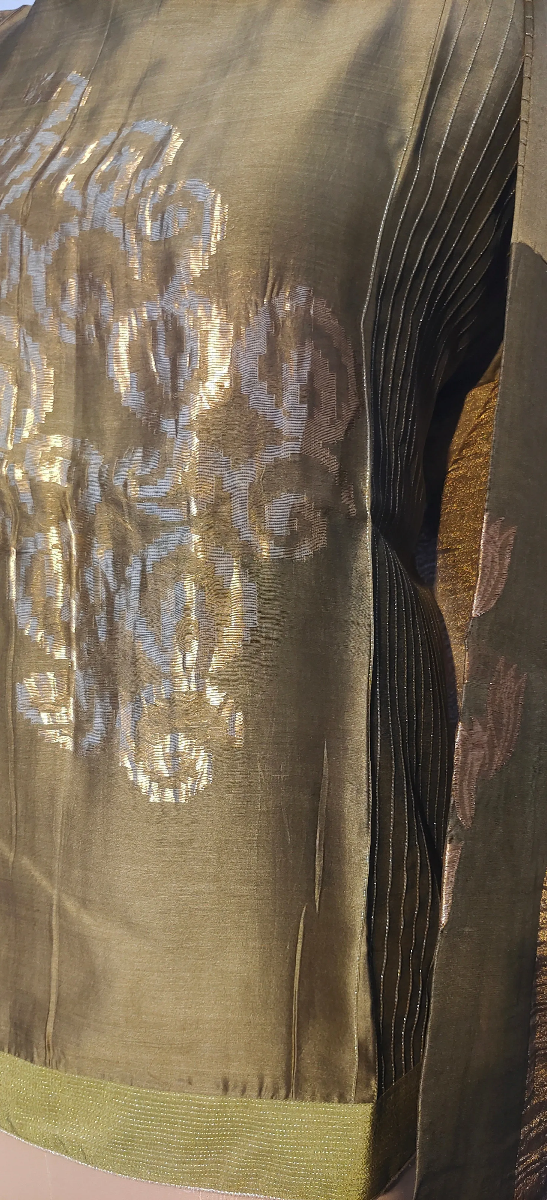 Semistitched Zari Woven Short Tunic