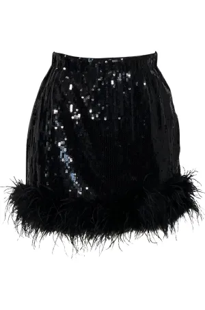 SEQUIN FEATHER SKIRT