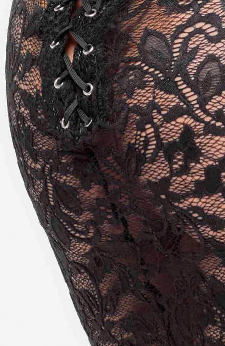Sheer black lace bodycon dress - Your Confidant