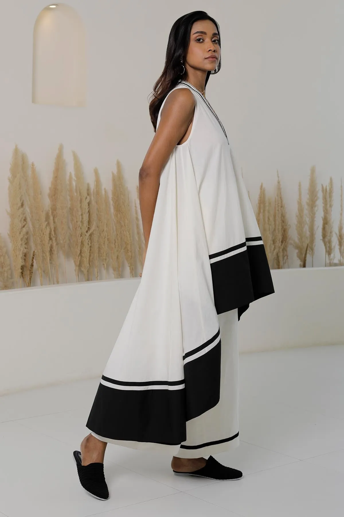 Shiro Kuro High Low Tunic Co-ord Set