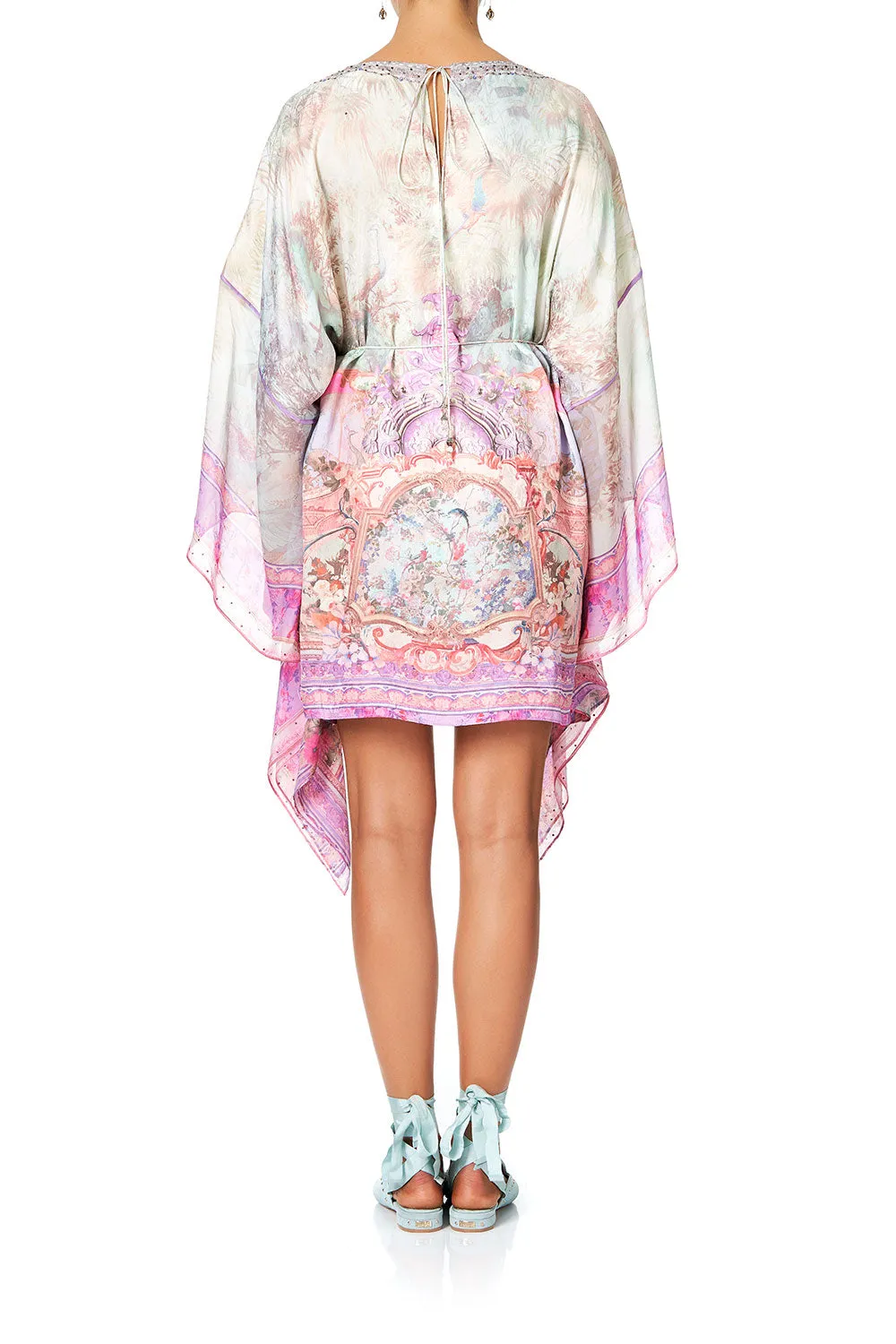 SHORT KAFTAN WITH SHEER SLEEVE ELECTRON LIBRE