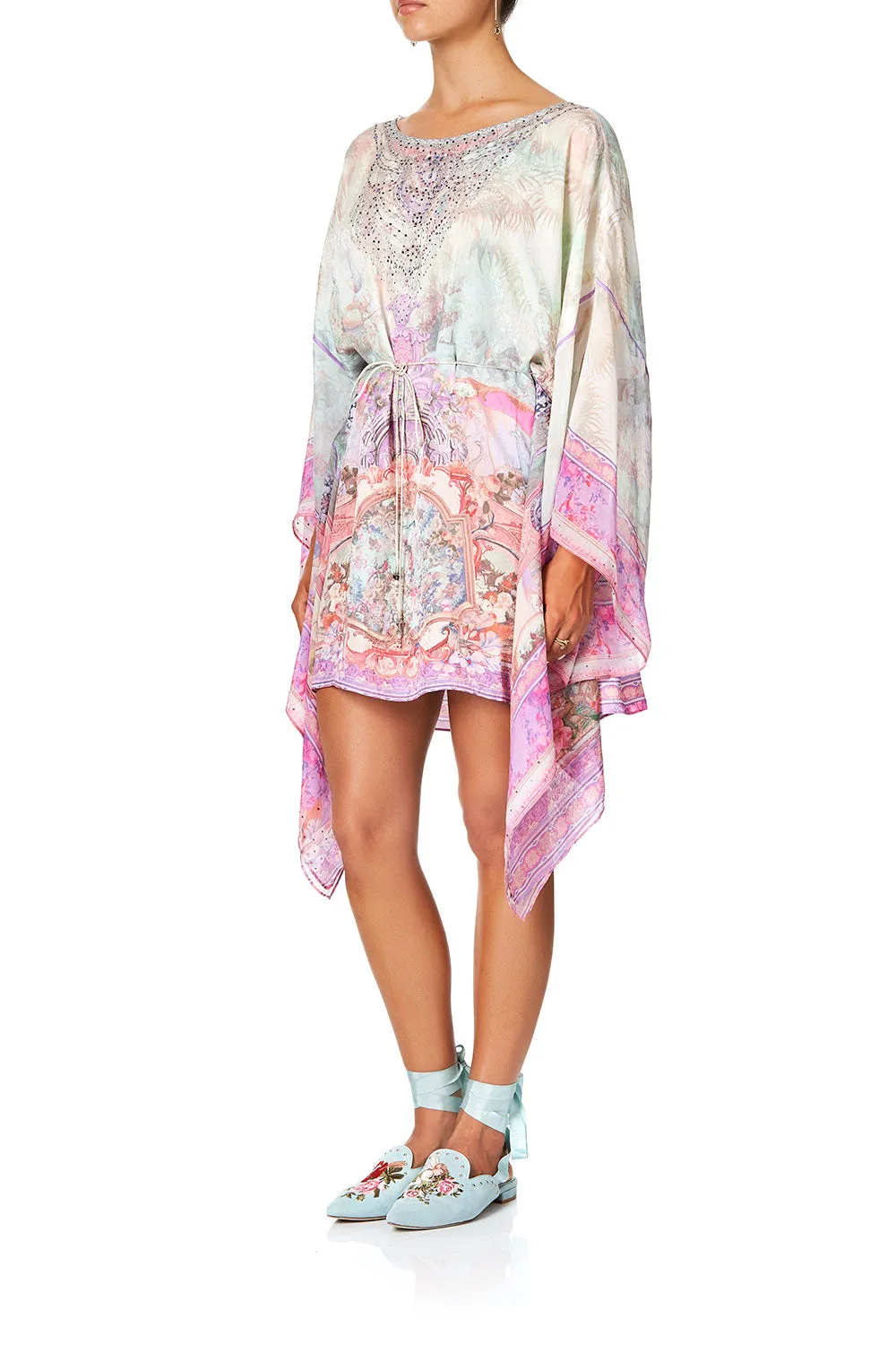 SHORT KAFTAN WITH SHEER SLEEVE ELECTRON LIBRE
