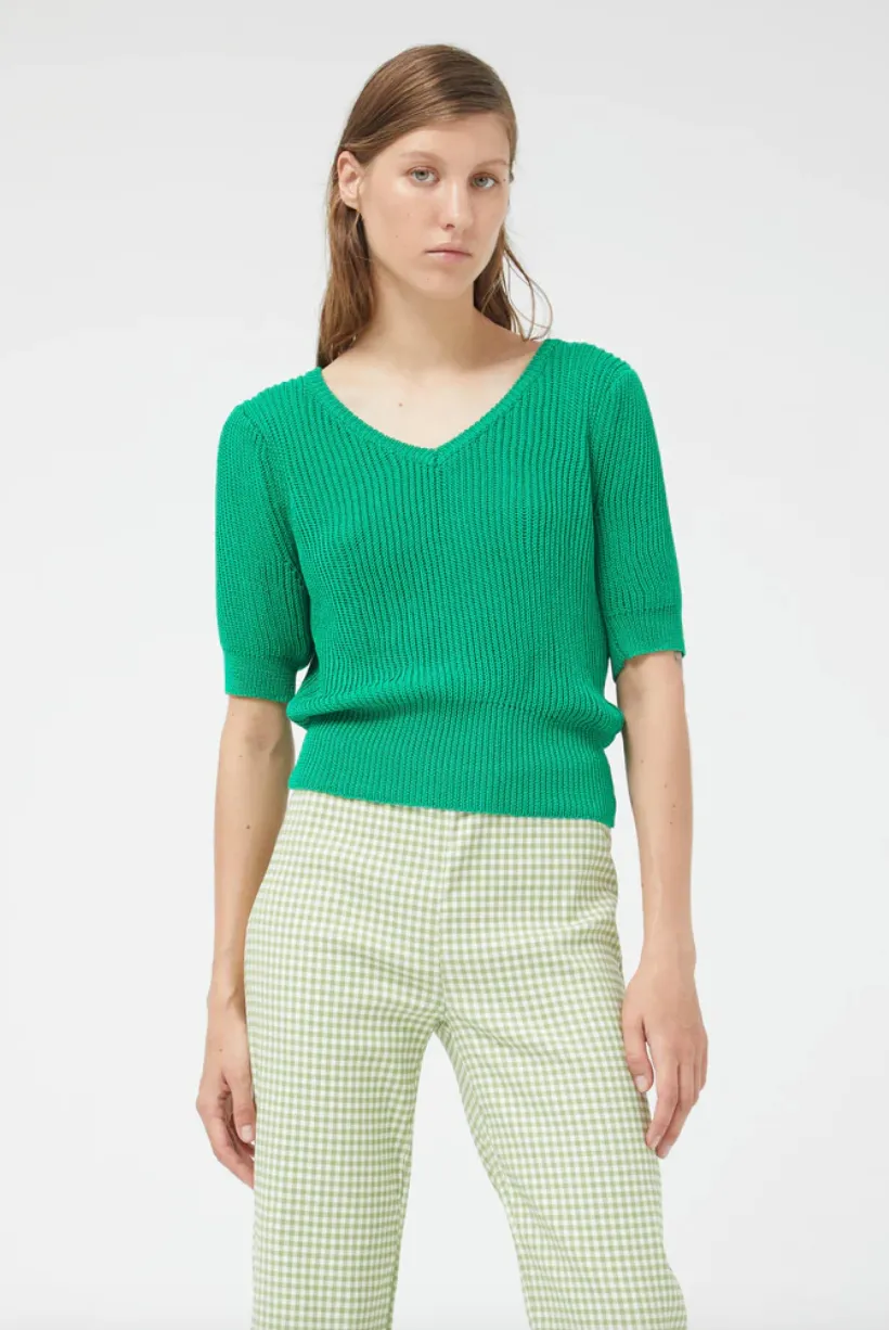 Short Sleeve Knit Sweater