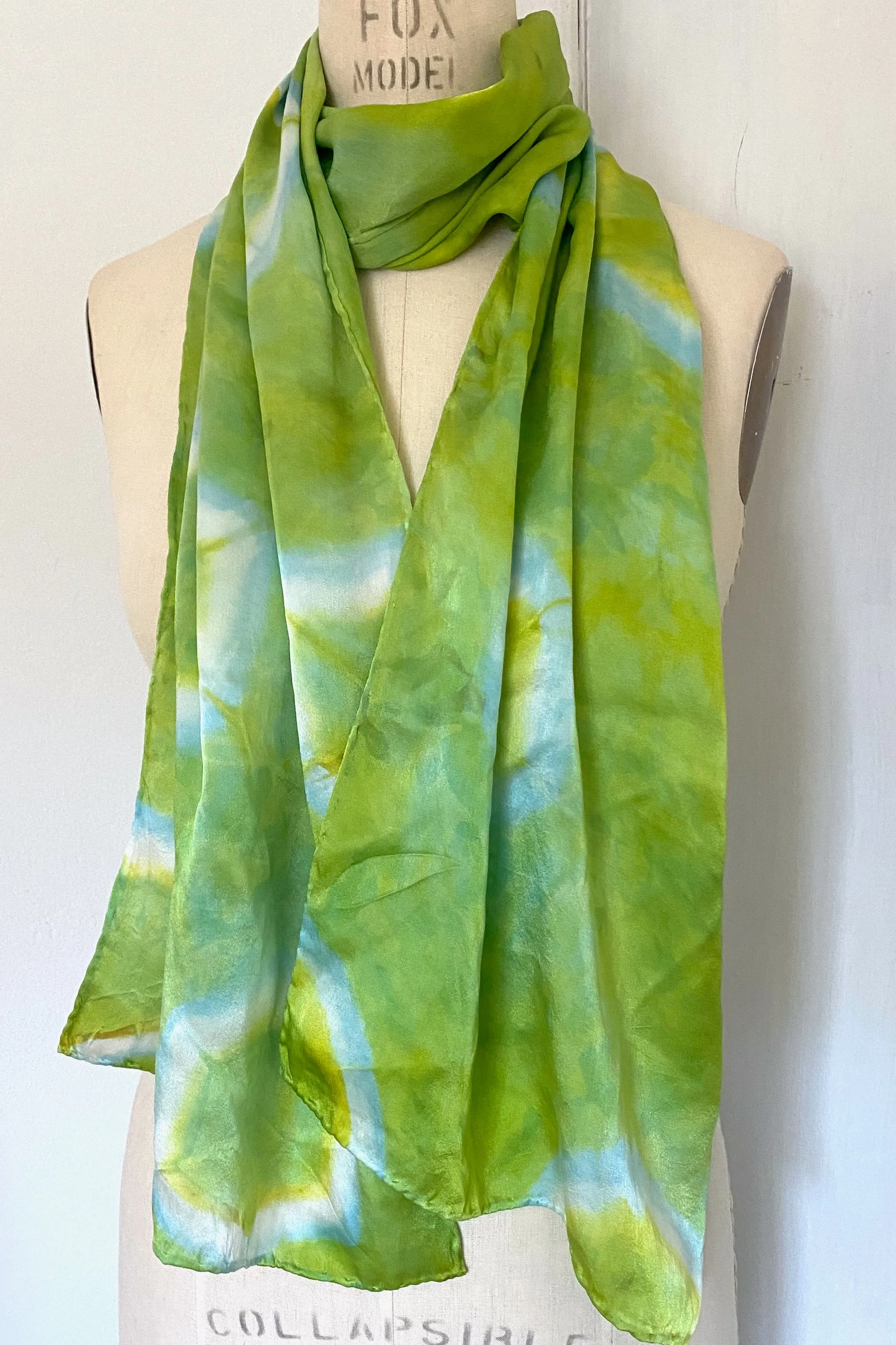 Silk Scarf in Green