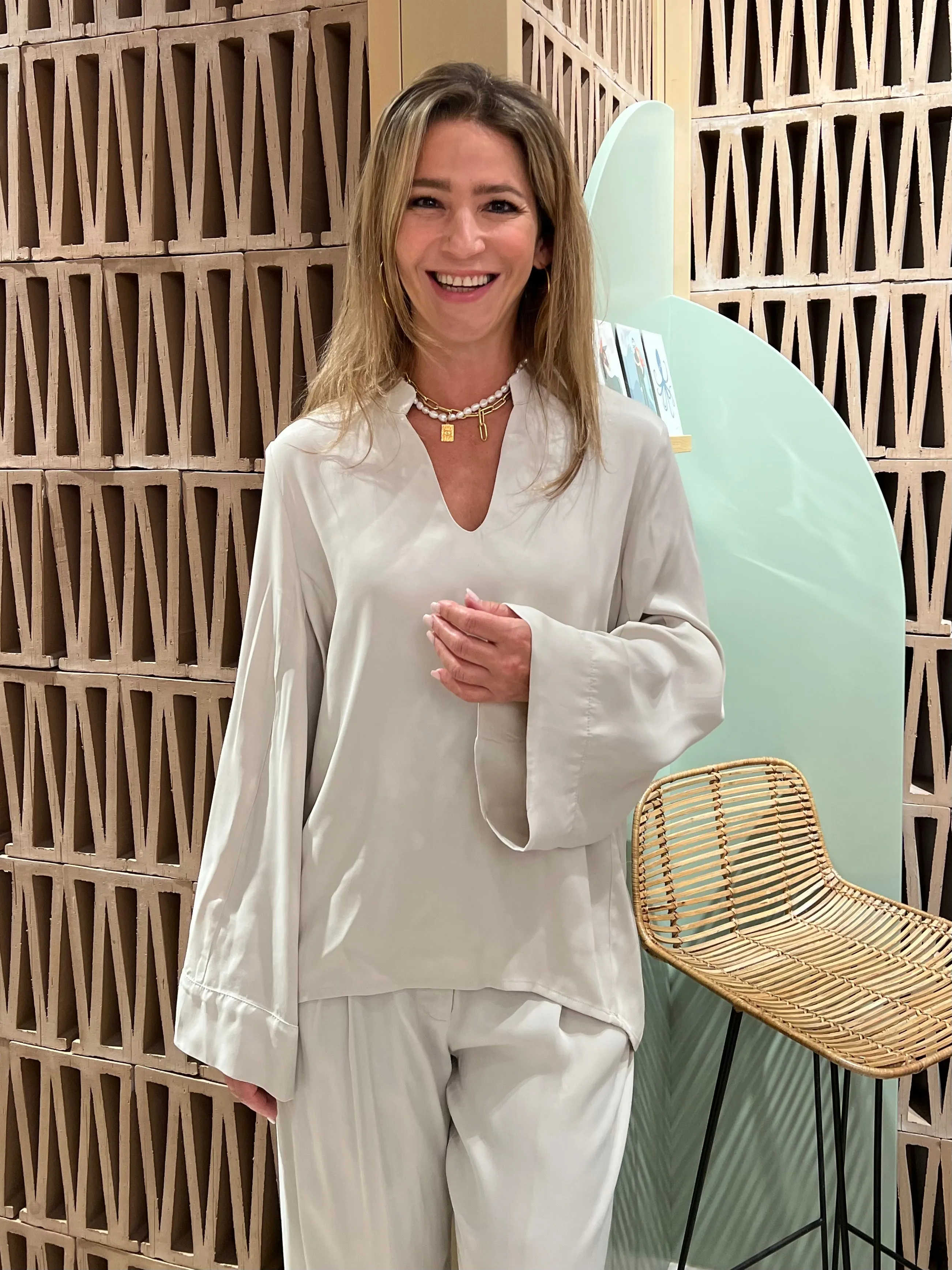 SILKY TUNIC BLOUSE