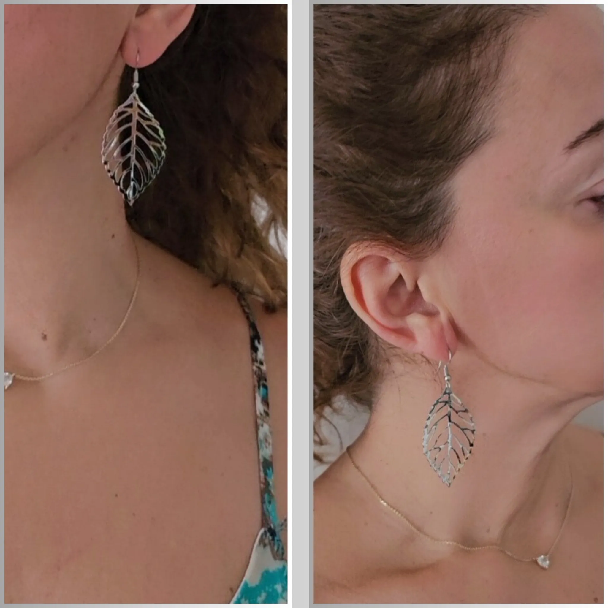 Silver Leaf Earrings