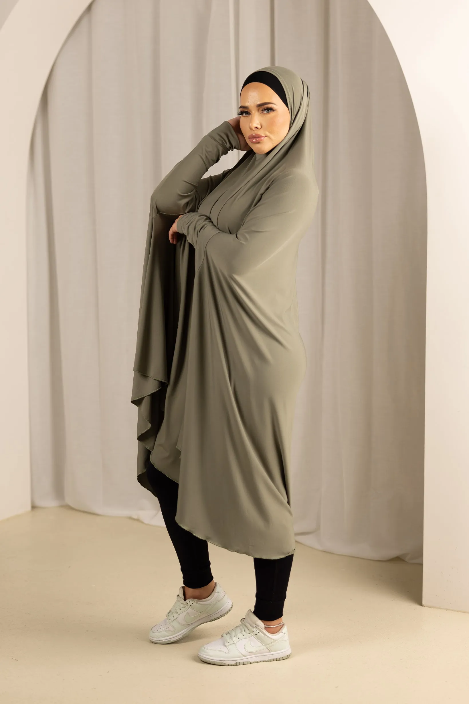 Sleeve Jilbab - Shades of Green