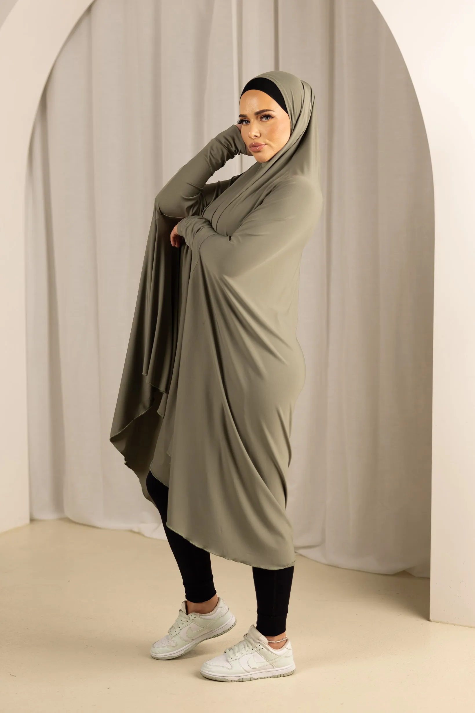 Sleeve Jilbab - Shades of Green