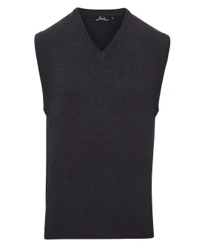 Sleeveless knitted sweater | Charcoal