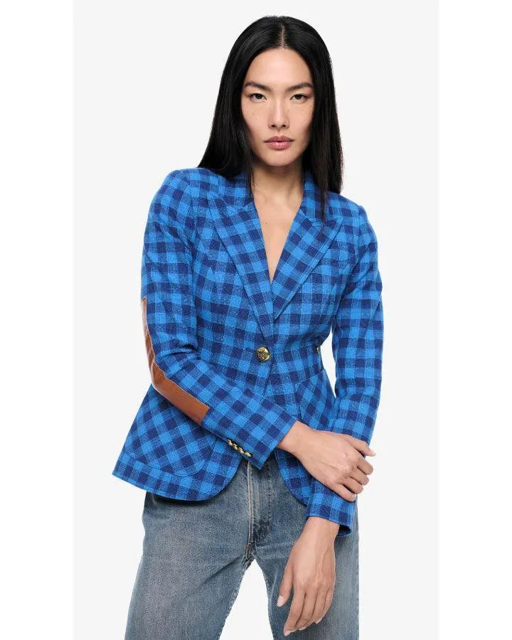 Smythe Blue Check Patach Pocket Duchess
