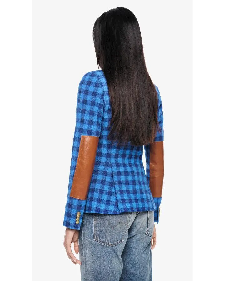 Smythe Blue Check Patach Pocket Duchess