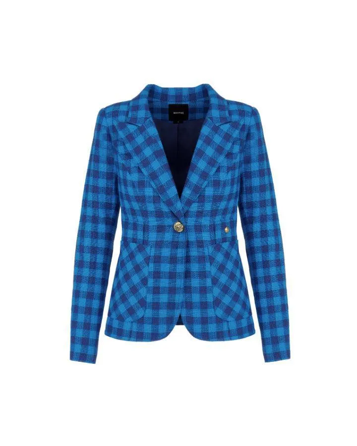 Smythe Blue Check Patach Pocket Duchess