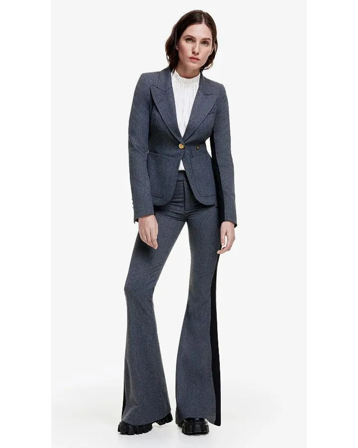 Smythe Patch Pocket Tux Black Stripe Blazer