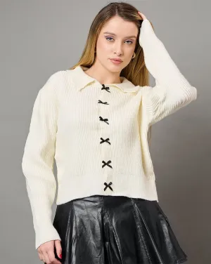 Snowflake Charm Pure Wool Sweater