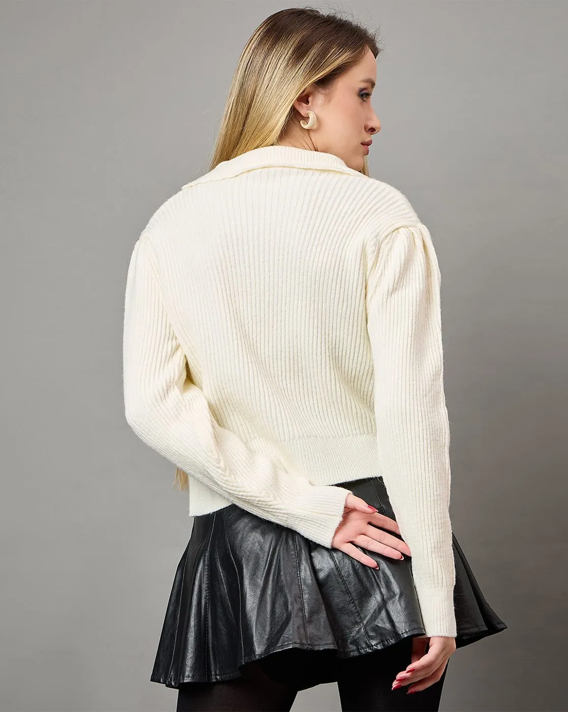 Snowflake Charm Pure Wool Sweater