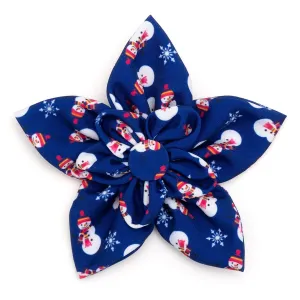 Snowman Dog Collar Flower