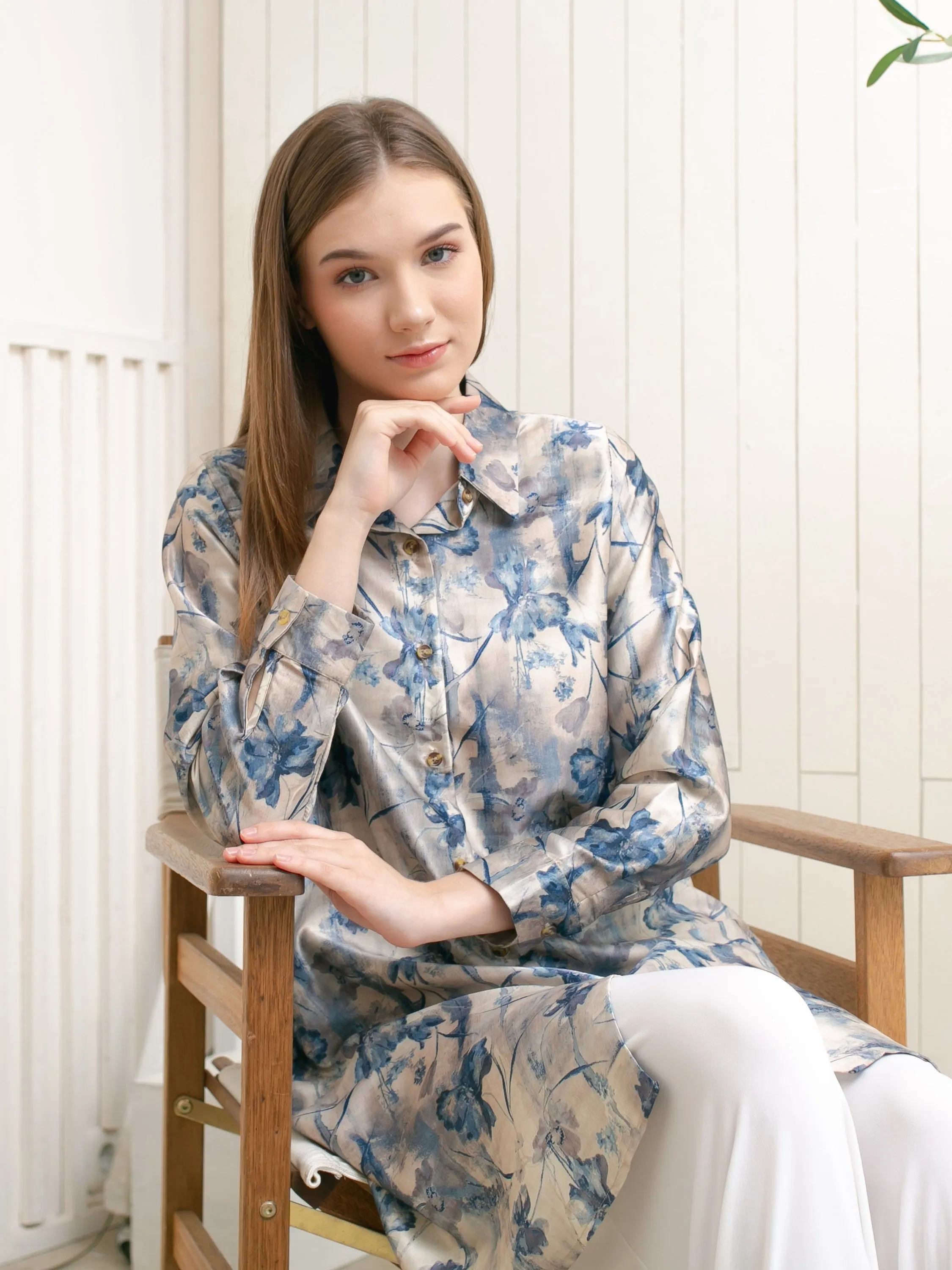 Soera Satin Tunic Kemeja