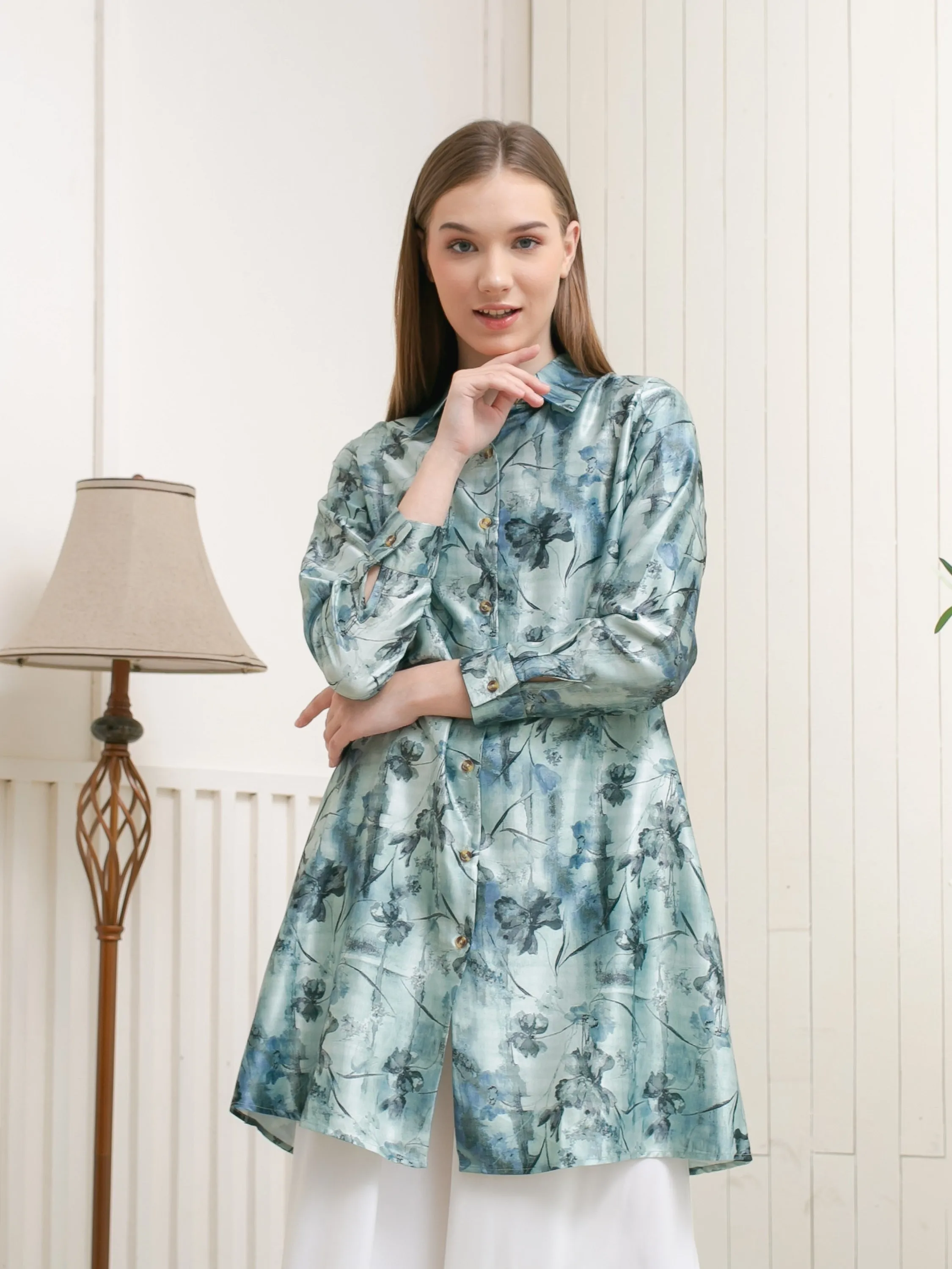 Soera Satin Tunic Kemeja