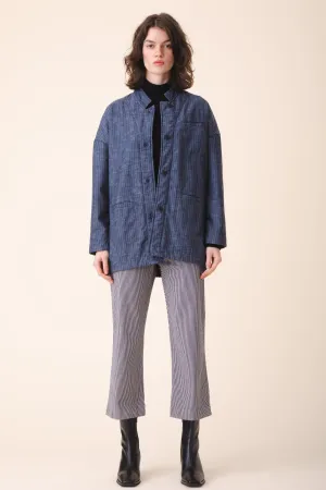 Soft Blazer in Navy Stripe