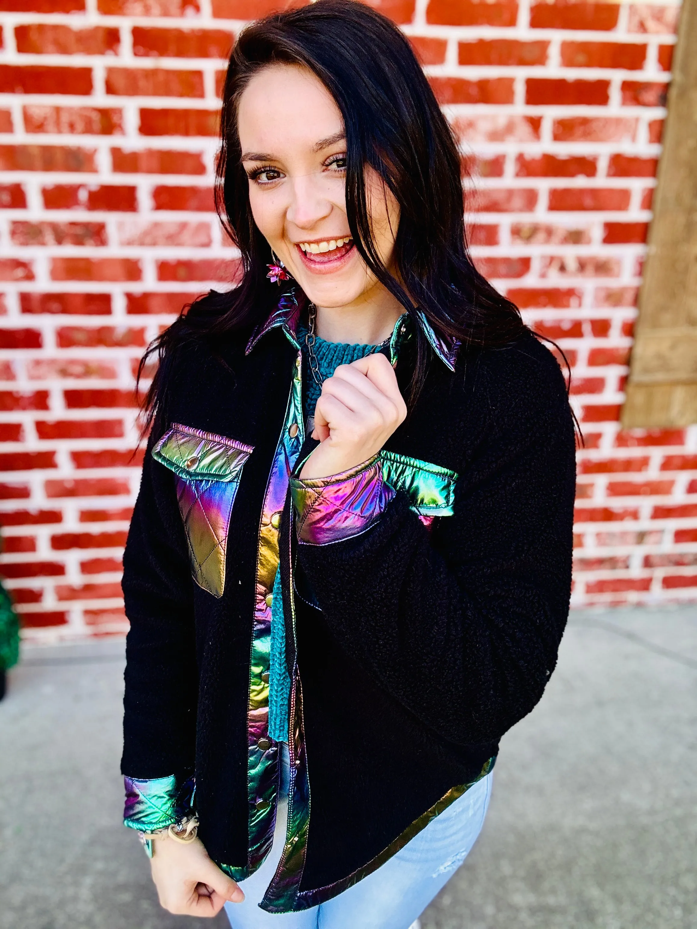 Softest Midnight Mermaid Sherpa Jacket