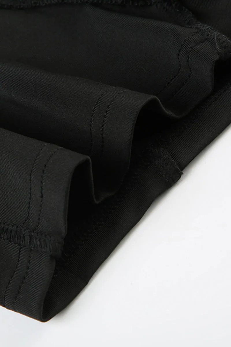 Solid Zipper Long Sleeve Line Segmentation Romper