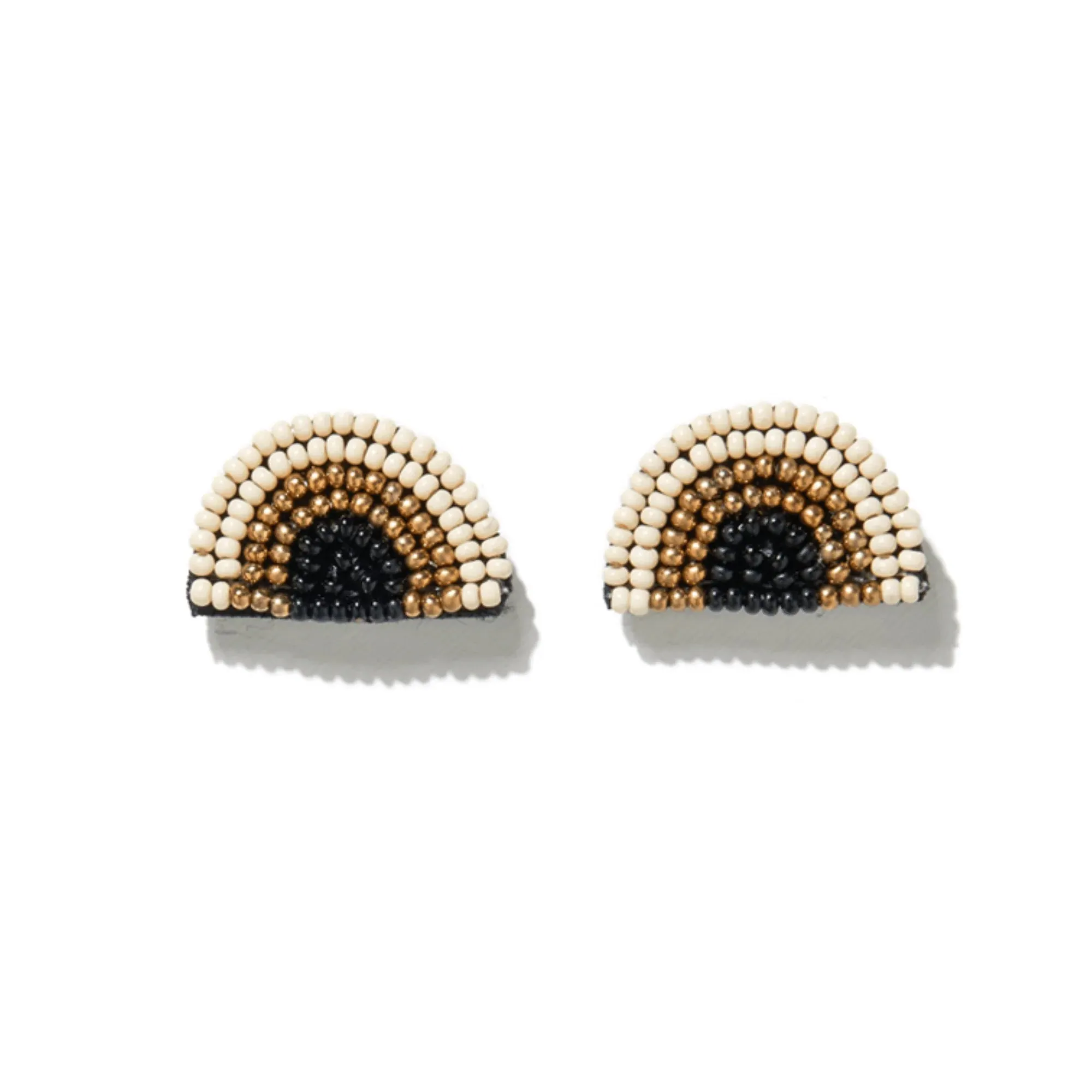 Sophia Rainbow Beaded Post Earrings Black