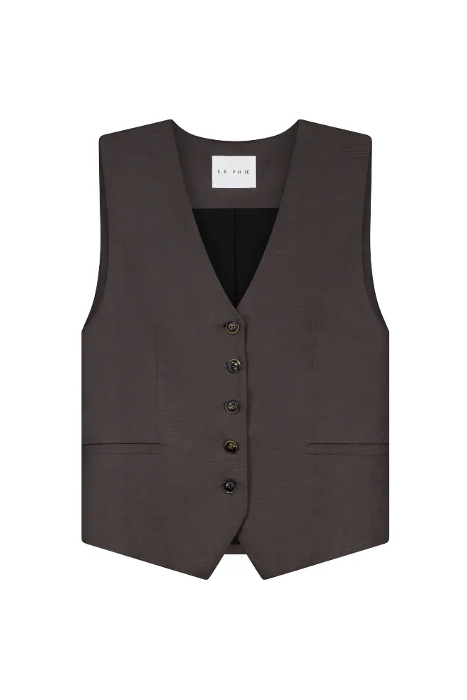 Sophie - She Ties Waistcoat, Graphite