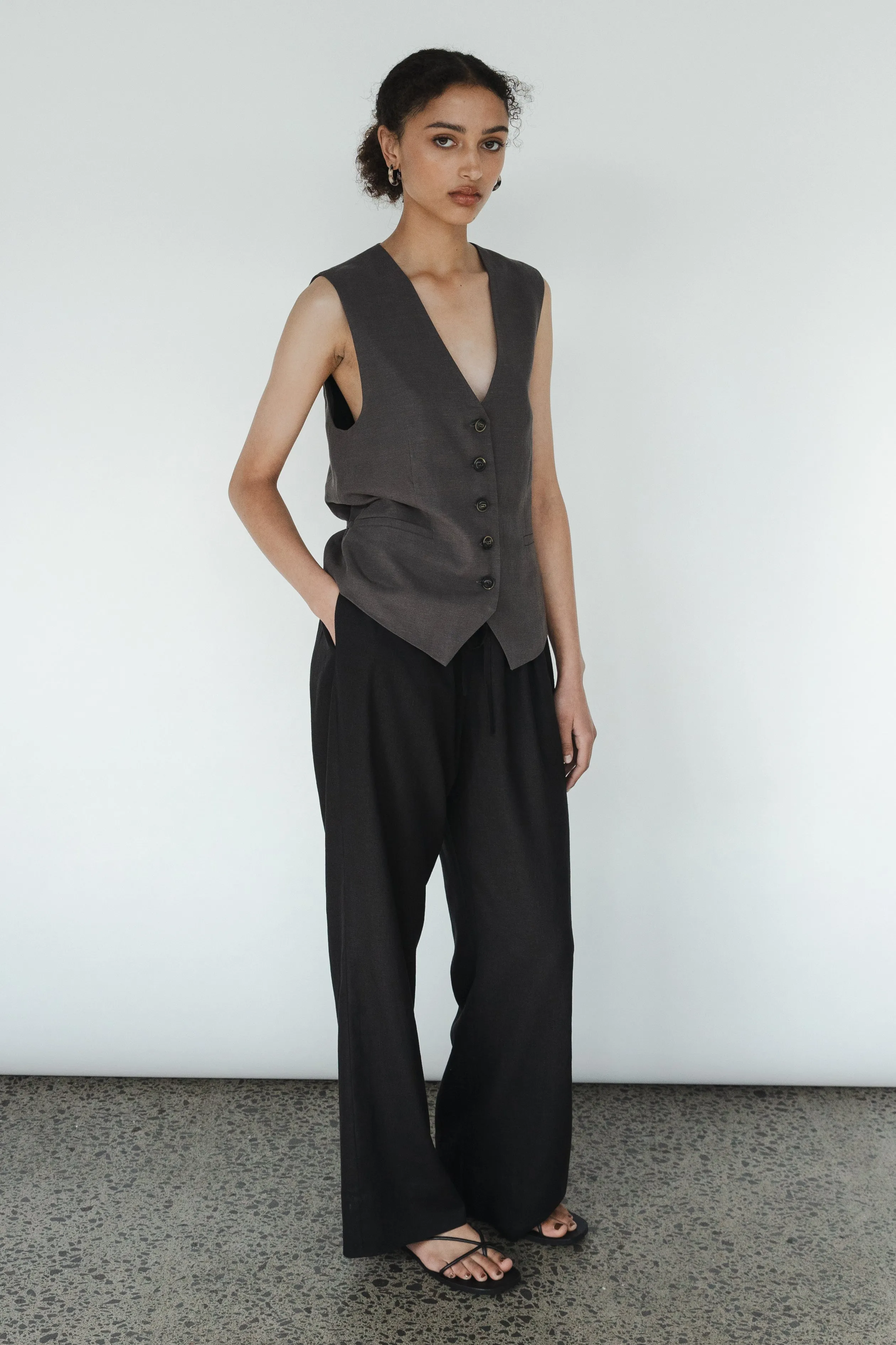 Sophie - She Ties Waistcoat, Graphite