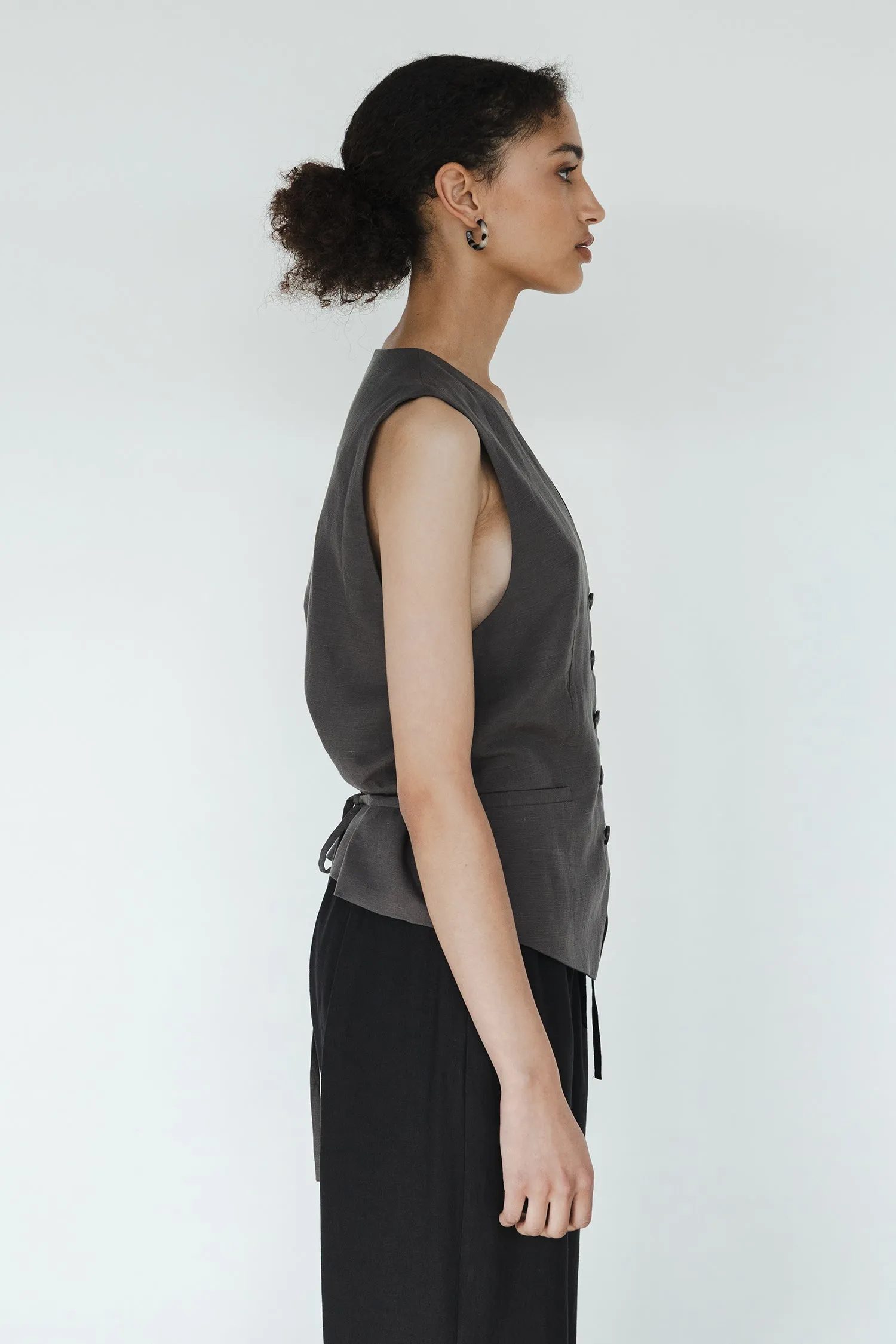 Sophie - She Ties Waistcoat, Graphite