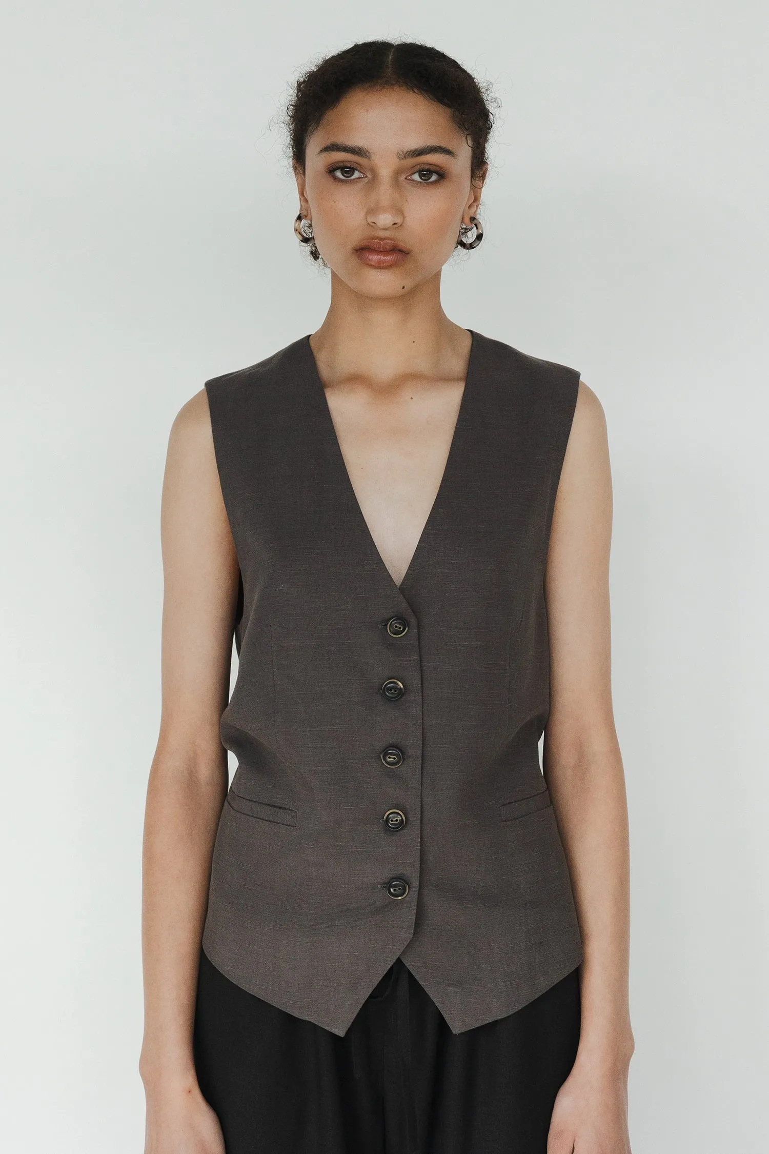 Sophie - She Ties Waistcoat, Graphite