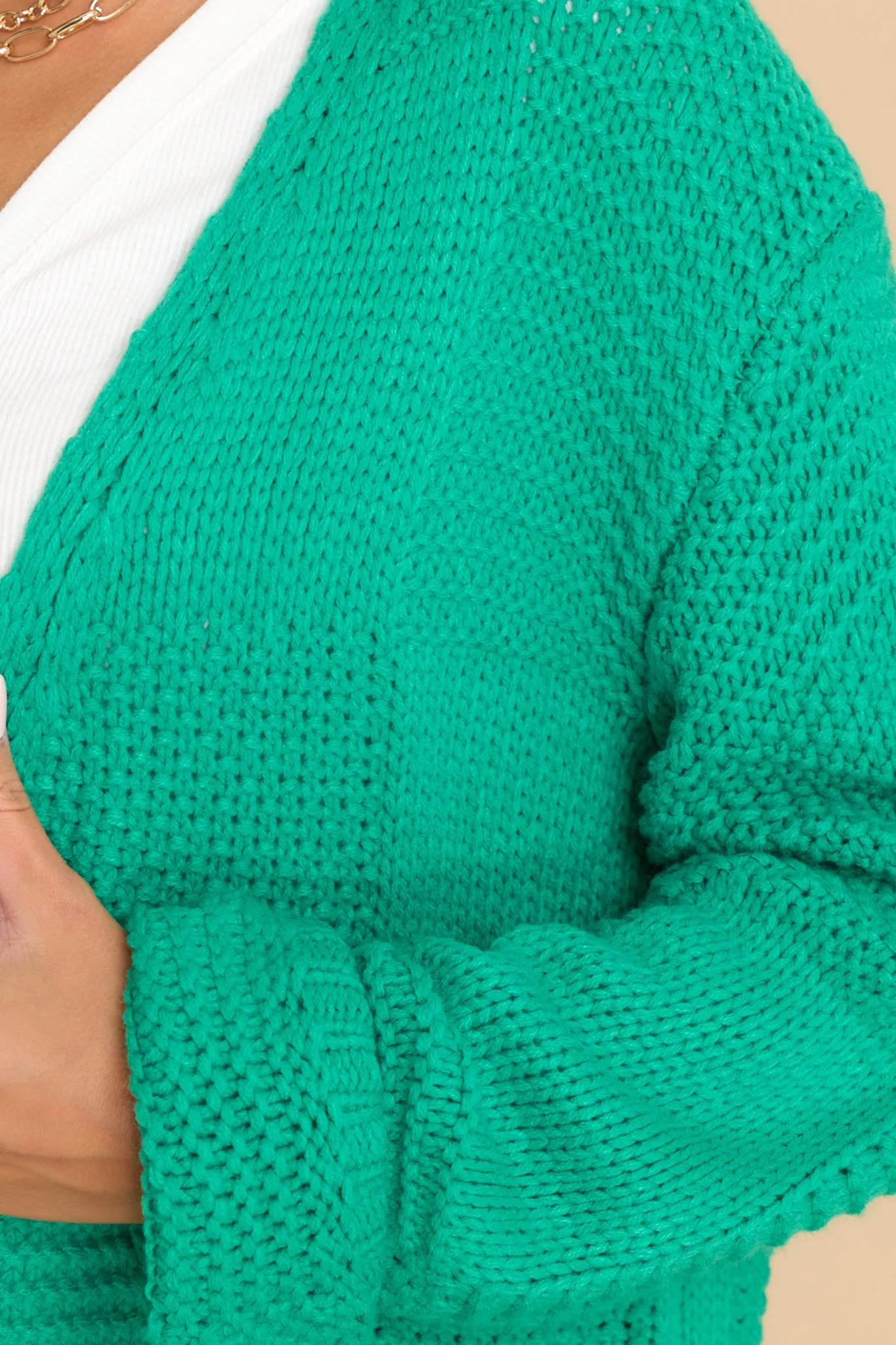 Stay Or Leave Kelly Green Cardigan