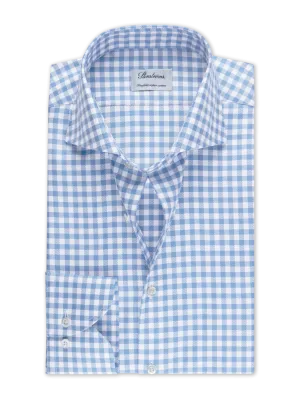 Stenströms Light Blue Gingham Shirt