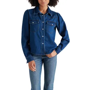 Steve Madden Charley Denim Button Front Top