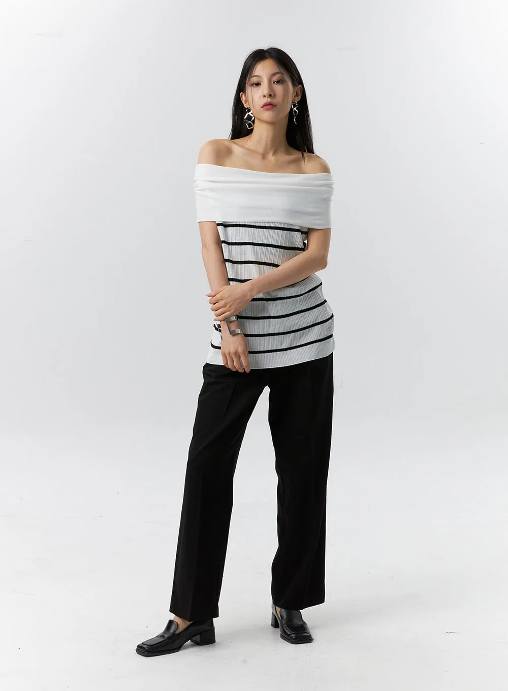 Straight Leg Tailored Pants IL326